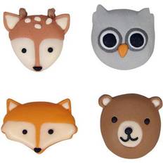 Wilton Owl Fox Bear Royal Icing Decorations Sugar Paste