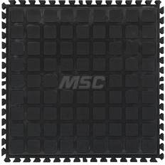 M A Matting Hog Heaven III Comfort 18" x 18" Black Anti-Fatigue Center Tile 447101100