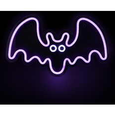 Christmas Lights Northlight 15-in. Purple Lighted Neon Style Bat Halloween Christmas Lamp