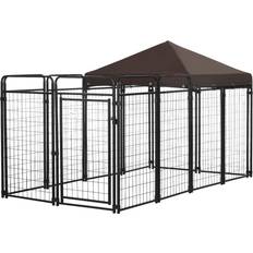 Pawhut Dogs Pets Pawhut Dog Kennel Outdoor with Extended Run 9.3 ft.x4.6 ft