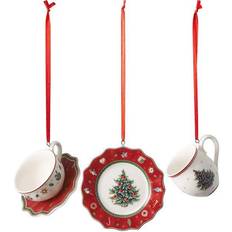 Villeroy & Boch Ornamente Geschirrset rot, 4x7cm Toy's Delight Weihnachtsbaumschmuck