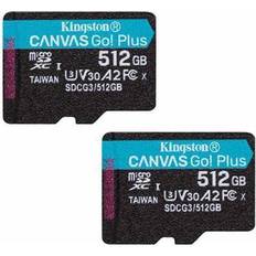 Kingston sdcg3 canvas go plus 512gb sd card sdcg3/512gbsp 2pk