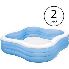 Intex 7.5ft x 7.5ft x 22in swim inflatable above ground pool 2 pack