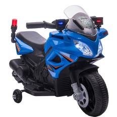Aosom Electric Police Motorcycle Ride-on Toy Plastic in Blue, Size 17.0 H x 27.25 W in Wayfair Blue