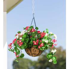 Plow & Hearth Geranium Hanging Basket ∅18"