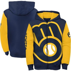 Outerstuff Major League Baseball Jackets & Sweaters Outerstuff Youth Navy Milwaukee Brewers Poster Board Full-Zip Hoodie