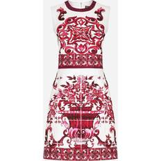 Dolce & Gabbana Short majolica-print brocade dress tris_maioliche_fuxia
