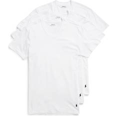 Polo Ralph Lauren Men T-shirts & Tank Tops Polo Ralph Lauren Men's Big and Tall V-Neck Undershirt 3-Pack White White