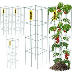 Vevor Pots & Planters Vevor Tomato Cages, 11.8" 5 Packs Tomato Cages Square Plant Support