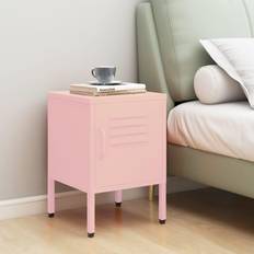 vidaXL Nightstand Pink Bedside Table