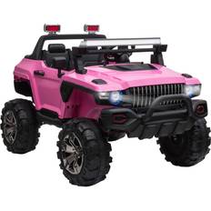 Ride-On Toys Aosom Police Car Ride on Truck with Remote Control & Siren