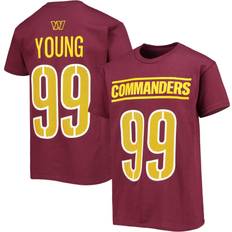 Outerstuff T-shirts Outerstuff Youth Chase Young Burgundy Washington Commanders Mainliner Player Name & Number T-Shirt