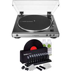 Turntables Audio-Technica AT-LP60X Belt-Drive Stereo Turntable Gunmetal with Cleaner Kit
