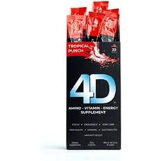4D Clean Energy Drink Mix + Electrolytes + Immune Support + MultiVitamins Joint Skin Support Tropical Punch