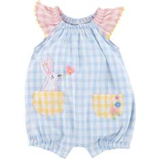 Playsuits Mud Pie Little Girl Easter Bunny Gingham Romper