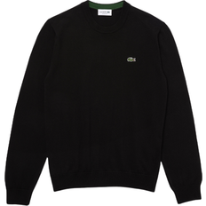 Lacoste Men Sweaters Lacoste Crew Neck Cotton Sweater Men - Black