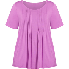 Avenue Knit Pleated Top - Iris Orchid