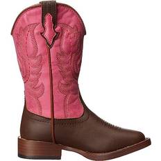 Riding Shoes Children's Shoes Roper Toddler Texsis Wide Square Toe Cowgirl Boots - Pink/Brown