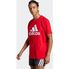 Adidas Herren - L - Rot T-Shirts adidas Essentials Cotton T-Shirt with Logo Print