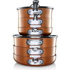 Gotham Steel StackMaster Cookware Set with lid 15 Parts