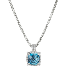 David Yurman Chatelaine Pendant Necklace 14mm - Silver/Topaz/Diamonds