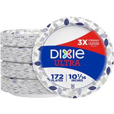 Dixie Disposable Plates Ultra White/Blue 172-pack