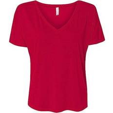Bella+Canvas Women's 8815 Slouchy V-Neck Tee - Red