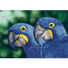 Diamond Dotz DD9.023 Original 5D Painting Set Blaue Papageien, Kreativset mit 14.022 Mosaiksteinen, Malset ca. 37 x 52 cm, DIY Komplettset für Erwachsene und Kinder ab 8 Jahren