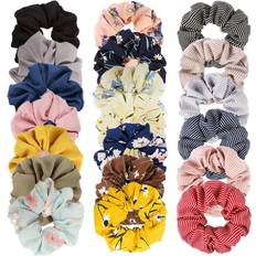 pcs floral plaid solid color scrunchies scrunchies for bow scru...