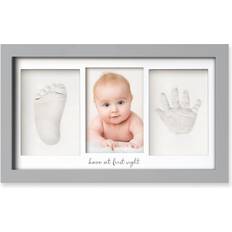 KeaBabies Baby Hand and Foot Print Kit, Duo Baby Picture Frame for Newborn, Baby Keepsake Frames, Grey, 3X5