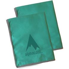 AlphaCool Instant Cooling 2-Pack Bath Towel Gray