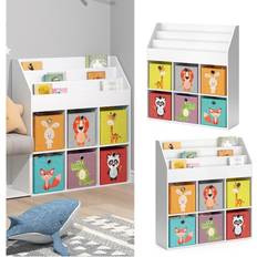 VICCO Kinderregal Bücherregal Aufbewahrungsregal Luigi Spielzeugablage Faltbox