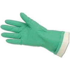 MCR Safety Flock-Lined Nitrile Gloves One Green Pairs