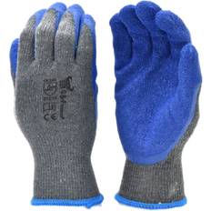Disposable Gloves Rubber Latex Coated Work Gloves Blue Blue