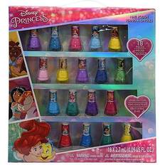 18 Pack Disney Princess Nail Polish Set Blue/Pink/Green One-Size