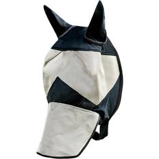 Horze Grooming & Care Horze Long Nose Horse Fly Mask - Light Brown/Black