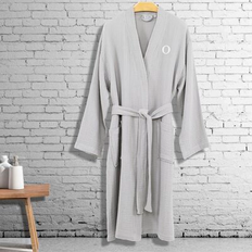 Sleepwear Authentic Hotel and Spa Linum Smyrna Personalized Luxury Robes White-Z White-Z