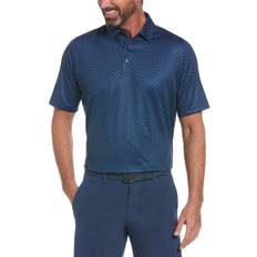 Golf Tops Callaway Men's Swing Tech Allover Chevron Print Short Sleeve Golf Polo 8216999- Peacoat