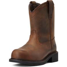 Leather Riding Shoes Ariat Women's FatBaby Work Pull-On Steel Toe Boots