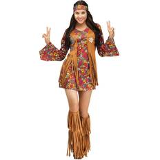 Decades Costumes Fun World Peace & Love Hippie Costume for Women