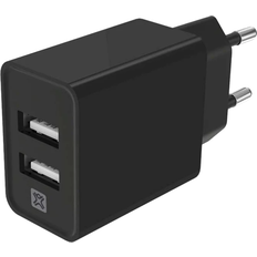 XtremeMac double usb wall charger, black