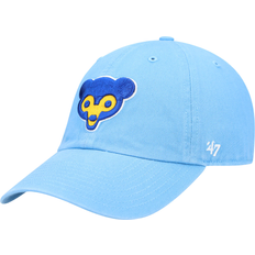 '47 Major League Baseball Caps '47 Men's Light Blue Chicago Cubs Logo Cooperstown Collection Clean Up Adjustable Hat