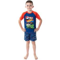 Nightwear Children's Clothing Hot Wheels cars boy's pajamas race team shirt and pajama set