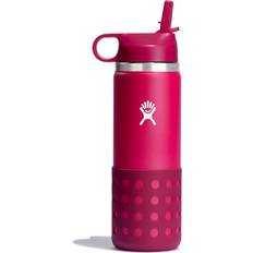 Hydro Flask Kids Wide Mouth Straw LID and Boot Honeydew 12 Oz Lake