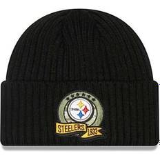 Beanies New Era Men's Black Pittsburgh Steelers 2022 Salute To Service Knit Hat