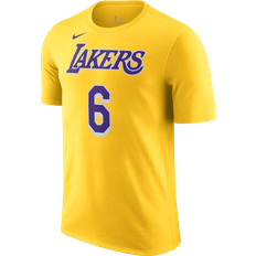 Nike T-shirts Nike Men's Los Angeles Lakers LeBron James #6 Yellow T-Shirt