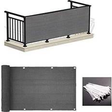 Balcony Protection Love story 3' charcoal balcony privacy screen fence cover hdpe