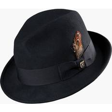 Satin Clothing Stacy Adams Men's Fedora with Matching Hat,Black,M