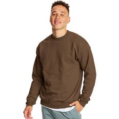 Hanes Men's EcoSmart Fleece Sweatshirt, Crewneck Army Brown