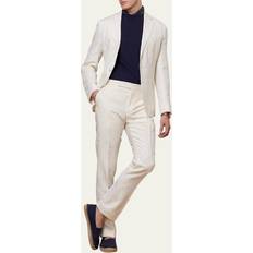 Ralph Lauren Clothing Ralph Lauren Gregory Hand-Tailored Silk-Linen Trouser Classic Cream